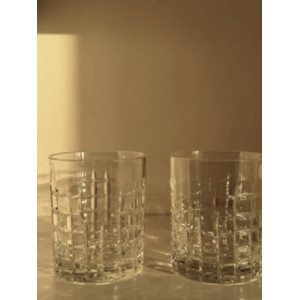 Хрустальные стаканы для виски 2 шт, ручная работа, 330 мл, подарочный набор в коробке крафт ID 20115