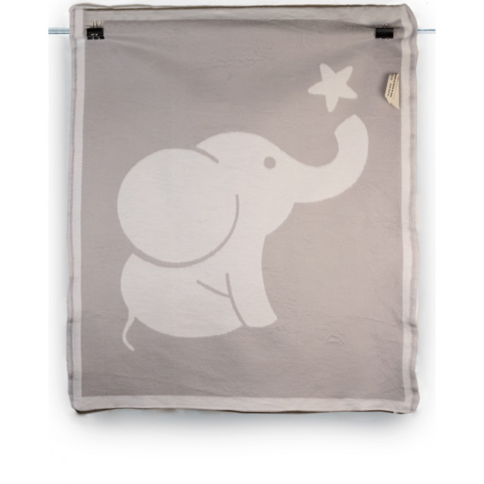 Одеяло байковое детское, для новорожденных 100 x 118 см, гипоаллергенно, 100% хлопок ID:Слоник_118/100