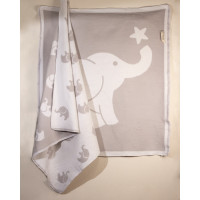 Комплект из 2 шт, одеяло байковое детское, для новорожденных, 100 x 118 см, гипоаллергенно, 100% хлопок, ID: Слоник_118/100 + Слоники_118/100