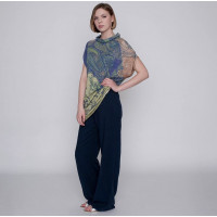 Платье женское, туника, 50% шёлк 50% кашемир, сделано в Италии, ID: L5130D
