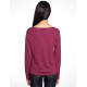 Джемпер женский TRI&CO CASHMERE, 100% кашемир, открытый круглый вырез, 16 gauge тонкий, ID: L081-01/claret