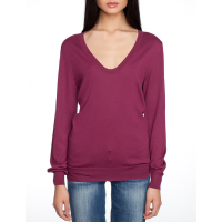 Джемпер женский TRI&CO CASHMERE, 100% кашемир, открытый круглый вырез, 16 gauge тонкий, ID: L081-21/claret
