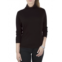 Водолазка женская TRI&CO CASHMERE, 100% кашемир, высокий ворот, 16g тонкий, ID: L081-18/chocolate