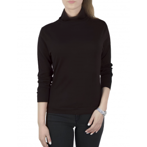 Водолазка женская TRI&CO CASHMERE, 100% кашемир, высокий ворот, 16g тонкий, ID: L081-18/chocolate