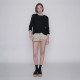Джемпер женский TRI&CO CASHMERE, 100% кашемир, круглый вырез, 16 gauge тонкий, ID: L081-20/black