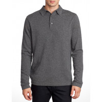 Джемпер поло мужской TRI&CO CASHMERE, 100% кашемир, воротник поло, ID: M081-09B/mediumgrey