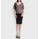 Джемпер женский TRI&CO CASHMERE, 55% шелк 45% кашемир, глубокий V-образный вырез, рукав "фонарь", 16g тонкий, ID: L091-03/stone