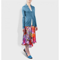 Кардиган женский, 55% шелк 45% кашемир, на пуговицах, ID: L091-35/aqua 
