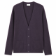 Кофта/Кардиган мужской TRI&CO CASHMERE, V-образный вырез, без резинки, 55% шёлк 45% кашемир, 16g тонкий, ID: M091-45/wine