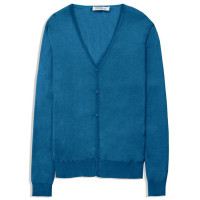 Кофта/Кардиган мужской TRI&CO CASHMERE, V-образный вырез, 55% шелк 45% кашемир, 16g тонкий, ID: M091-46/aqua