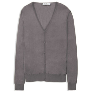 Кофта/Кардиган мужской TRI&CO CASHMERE, V-образный вырез, 55% шелк 45% кашемир, 16g тонкий, ID: M091-46/stone