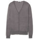 Кофта/Кардиган мужской TRI&CO CASHMERE, V-образный вырез, 55% шелк 45% кашемир, 16g тонкий, ID: M091-46/stone