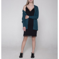 Кардиган женский TRI&CO CASHMERE, удлиненный на поясе, 100% кашемир, узор косы,  ID: L111-76B