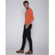 Джемпер унисекс TRI&CO CASHMERE, классические косы, круглый вырез, 100% суперхлопок, сделано в Италии, ID: M151-727/05102/orange