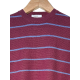 Джемпер мужской TRI&CO CASHMERE, круглый вырез, 50% шерсть 50% шёлк, пике, сделано в Италии, ID: M152-1729/50402/wine