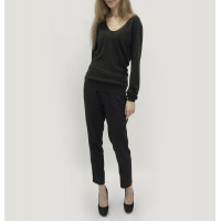 Джемпер женский TRI&CO CASHMERE, 100% кашемир, открытый круглый вырез, 16 gauge тонкий, ID: L081-21/chocolate