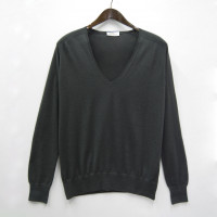 Джемпер женский TRI&CO CASHMERE, 100% кашемир, V-образный вырез глубиной 25 см, 16 gauge тонкий, ID: L081-22/mole