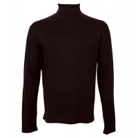 Водолазка мужская TRI&CO CASHMERE, 100% кашемир, высокий ворот, 16g тонкий, ID: M081-08/chocolate