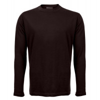 Джемпер мужской TRI&CO CASHMERE, 100% кашемир, круглый вырез, 16 gauge тонкий, ID: M081-13/chocolate