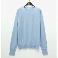 Джемпер мужской TRI&CO CASHMERE, 100% кашемир, круглый вырез, ID: M081-14/babyblue