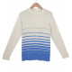 Джемпер унисекс TRI&CO CASHMERE, круглый вырез, 85% шелк 15% кашемир, 16g тонкий, ID: M101-96/whitegardenia/regattablue