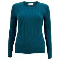 Джемпер женский TRI&CO CASHMERE, 100% кашемир, круглый вырез, узор косы, ID: L111-20CB
