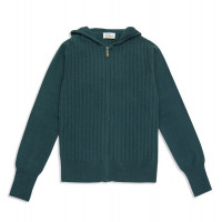 Кардиган женский TRI&CO CASHMERE на молнии с капюшоном, 100% кашемир, рисунок косы, ID: L111-50CB