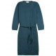 Платье женское, 100% кашемир, круглый ворот, на поясе, узор косы, ID: L111-89CBDress
