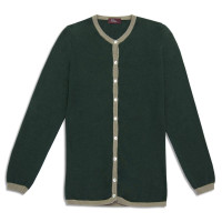  Комплект: кардиган и топ женский, 20% кашемир, 20% шерсть, 10% шёлк, сделано в Италии, ID: L132IT-314B/green/camel