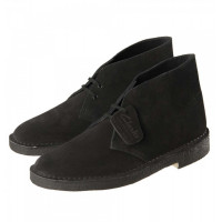 Ботинки мужские Кларкс / Clarks Originals Desert Boot, натуральная кожа, замша, подошва натуральный каучук, ID: DesertBoot/1 black