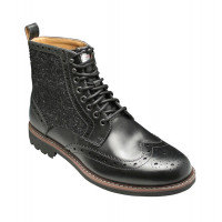 Ботинки мужские броги Кларкс / Clarks Originals, черные, коллаборация с Harris Tweed, ID: MontacuteLord/2