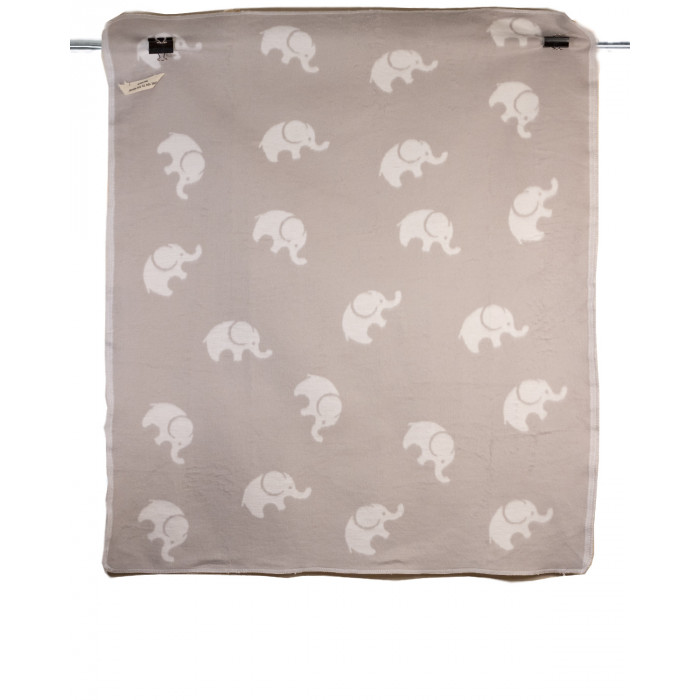 Одеяло байковое детское, для новорожденных 100 x 118 см, гипоаллергенно, 100% хлопок ID:Слоники_118/100