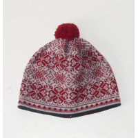 Шапка серо-красная Nordic Star двусторонняя ID : H145 B