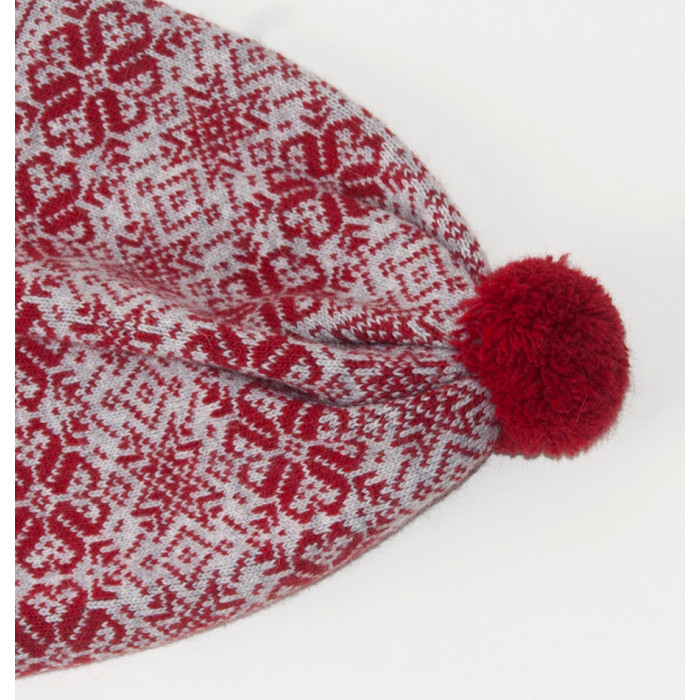 Комплект: шапка и шарф Nordic Star серо-красный ID : H145/SC136 B