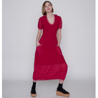 Платье спорт шик European Culture, 100% хлопок, Италия, ID: 15Q07582/red