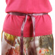 Шёлковое платье женское, комбинированное, юбка "солнце", без рукавов, глубокий V-образный вырез, ID: L101-91d/7766MA/raspberrywine