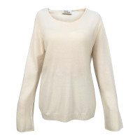 Джемпер женский TRI&CO CASHMERE, 100% кашемир, круглый ворот, широкие рукава, ID: L102-97XSR/whitesnow