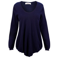 Джемпер женский TRI&CO CASHMERE, 100% кашемир, круглый ворот, расклешенный от груди, ID: L102-98XSR/blackiris