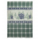 Льняное покрывало из умягченного льна, 110 х 160 см, Шале, "NORDIC STAR", ID: 18C240 green/blue 491
