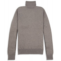 Джемпер мужской / унисекс TRI&CO CASHMERE, высокий ворот, 50% шерсть 50% шелк, сделано в Италии, ID: M142-1717/10101/beige 