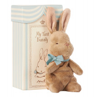 56787 Maileg игрушки , Дания Мой первый заяц в коробке, голубой