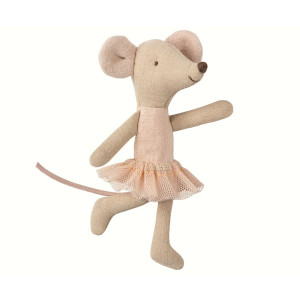 16-8722-00 Maileg игрушки , Дания Мышка младшая сестра Балерина в чемодане