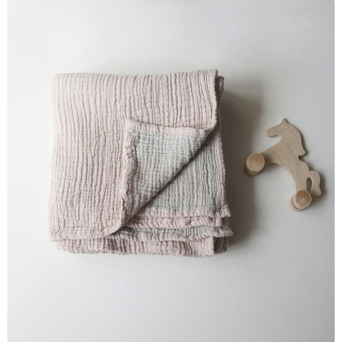 Муслиновое одеяло для новорожденного 4 слоя, турецкий премиум хлопок 90х120см коллекция 'LOVE YOU TO THE MOON' ID:Q01_BL_CREPE061