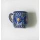 Набор 2 шт. кружка , чашка ручной работы, керамическая, Boleslawiec, Польша blue-flower-bloom