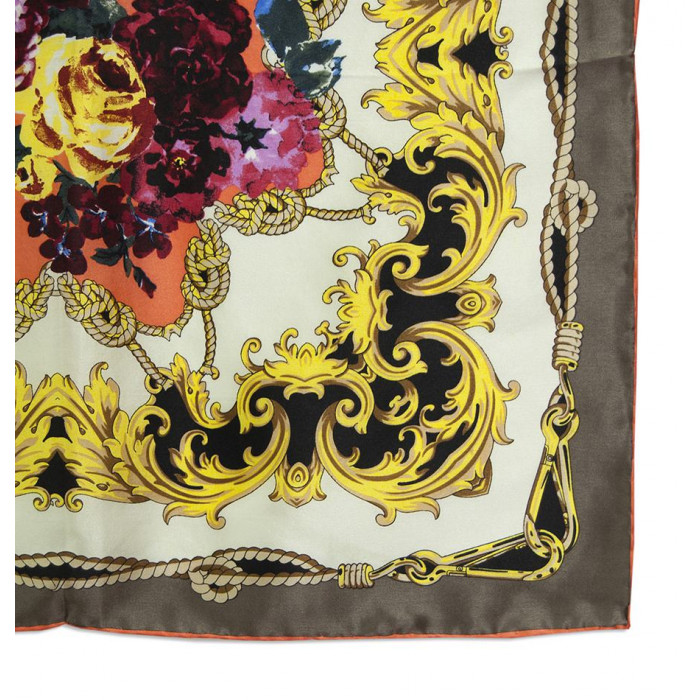 Шёлковый платочек в ярких цветах (модель 114567)
