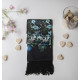 Шёлковый шарф 54х211 см