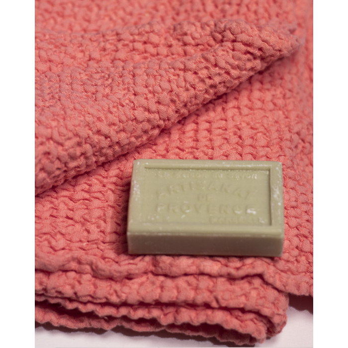 Большое банное полотенце вафельное, лён, умягчённое Сертификат OEKO-TEX Подарочная упаковка крафт ID: MERINGUE_415/990