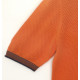 Поло мужское, короткий рукав, 100% хлопок, геометрический ажурный рисунок, сделано в Италии, ID: M151-1227/01577/orange