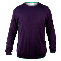 Джемпер мужской / унисекс TRI&CO CASHMERE, 100% шёлк, длинный рукав, сделано в Италии, ID: M151-1227/10502/darkblue