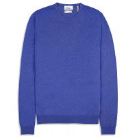 Джемпер мужской / унисекс TRI&CO CASHMERE, круглый вырез, 85% шелк 15% кашемир, сделано в Италии, ID: M142-1616/20102/blue
